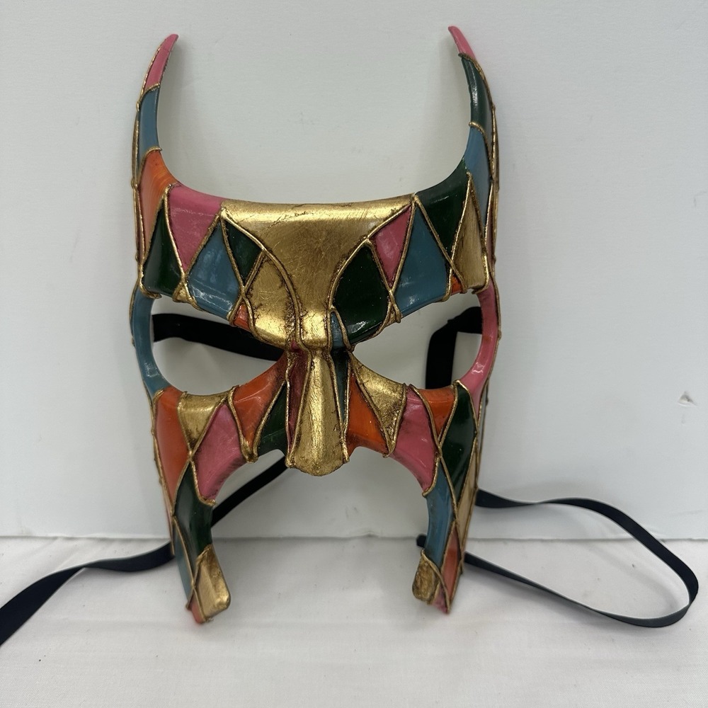 Mascara Malvada Mask Marked HT Plaster Mardi Gras Costume Halloween Diamonds